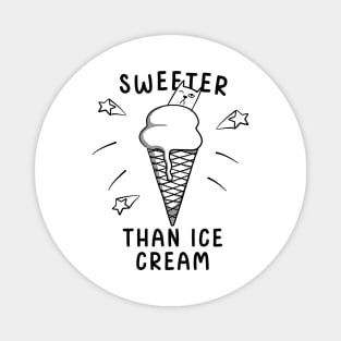 Sweeter Than Ice Cream Kawaii Kitty Ice Cream Cone Magnet